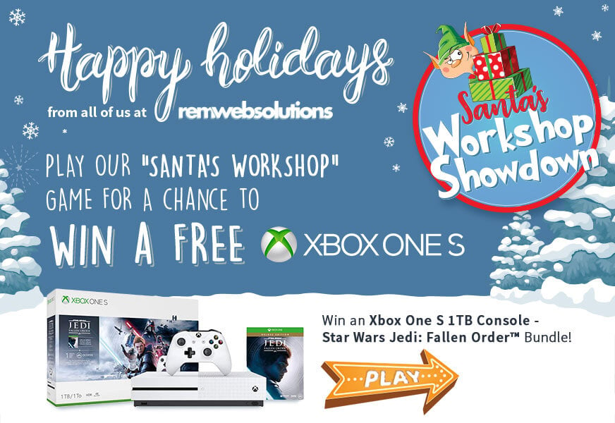 Play Santa's Workshop Showdown for a chance to win an Xbox One S 