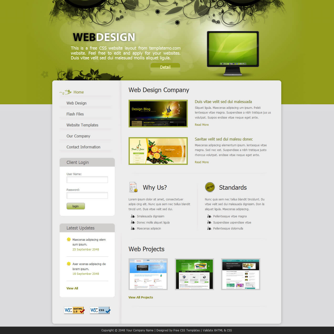 template design quick fast website easy cheap no support