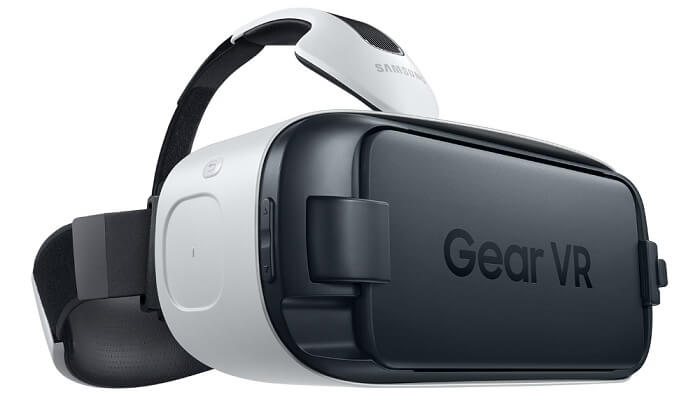 Close up of a Gear VR headset