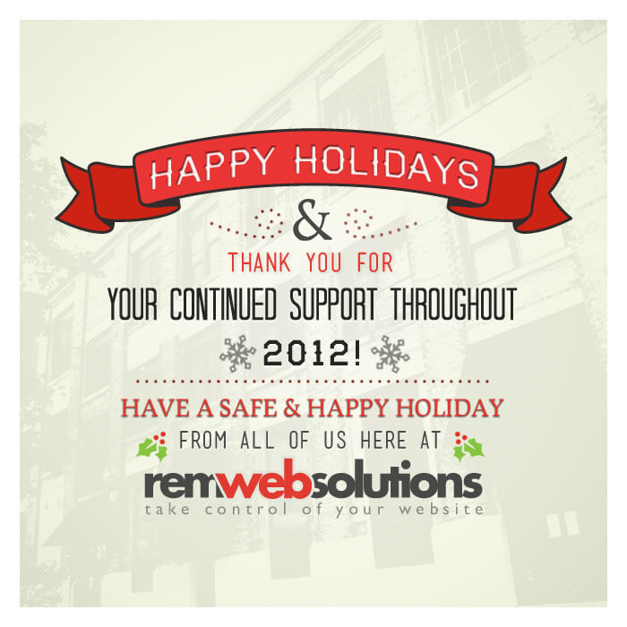Happy Holidays from REM Web Solutions