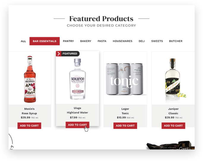 Website Feature - Featured Products