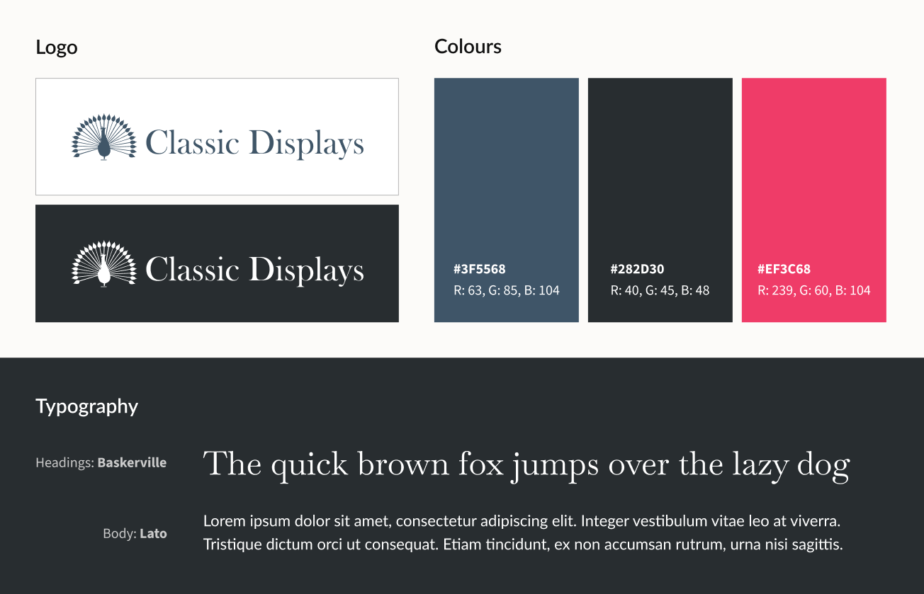Classic Displays Branding