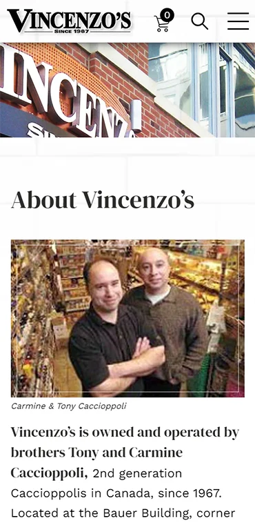 About - Mobile Page Screenshot