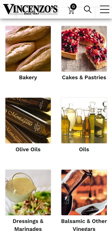 Groceries - Mobile Page Screenshot