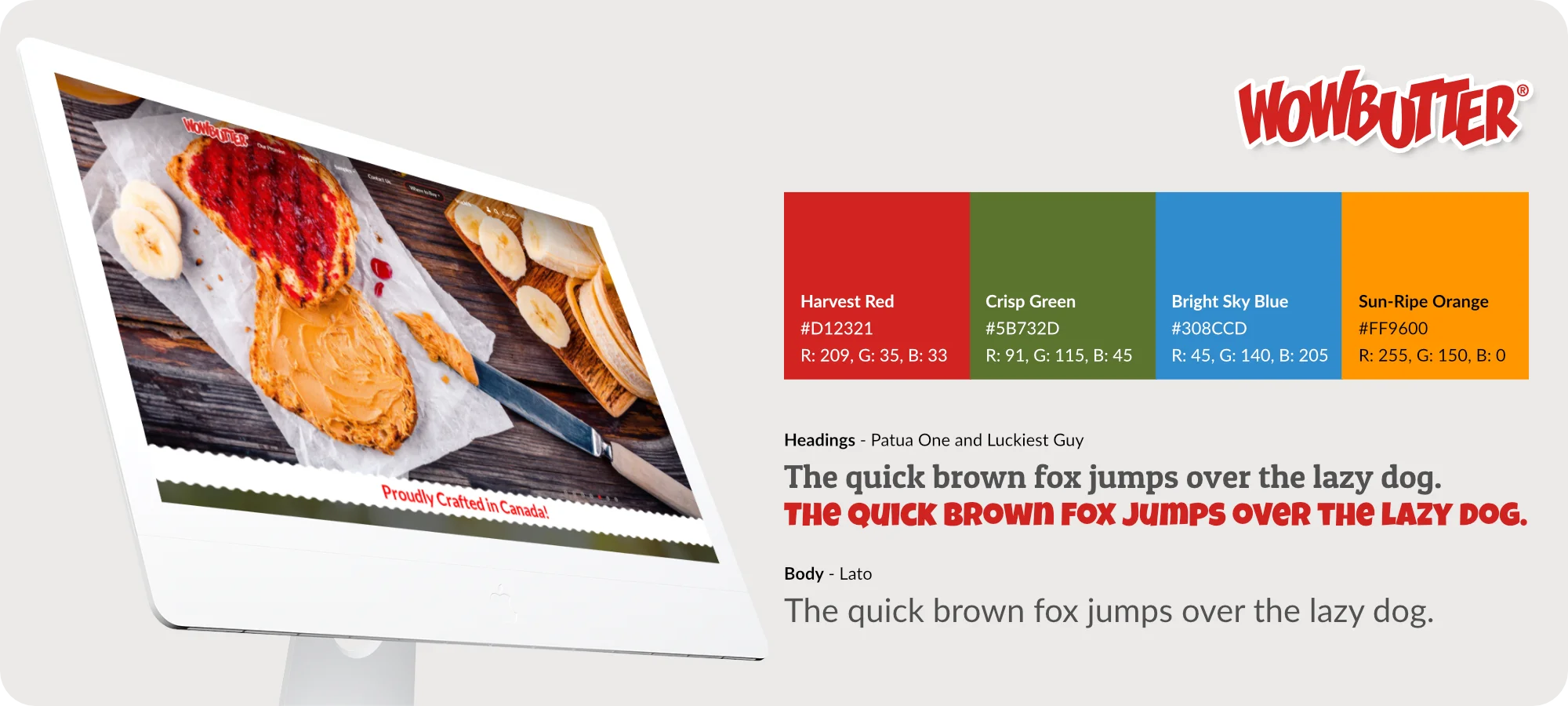 WOWBUTTER Foods brand guideline