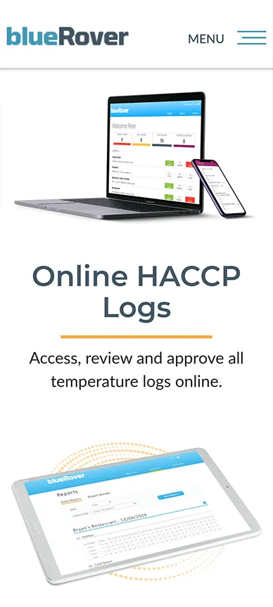 Food Safety Dashboard - Mobile Page Screenshot