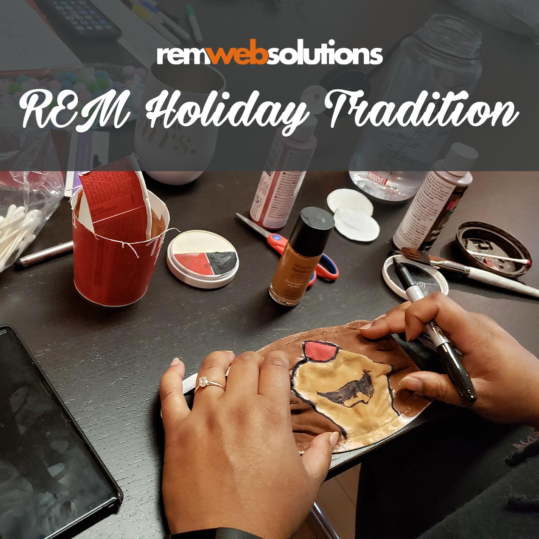 The REM team crafting together for a holiday theme