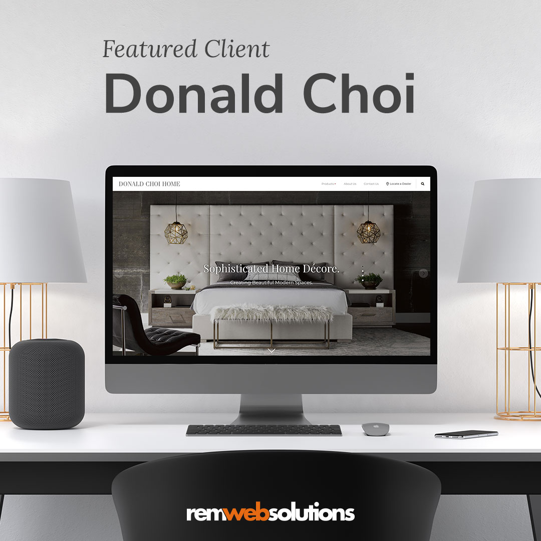 Donald Choi website on a computer monitor