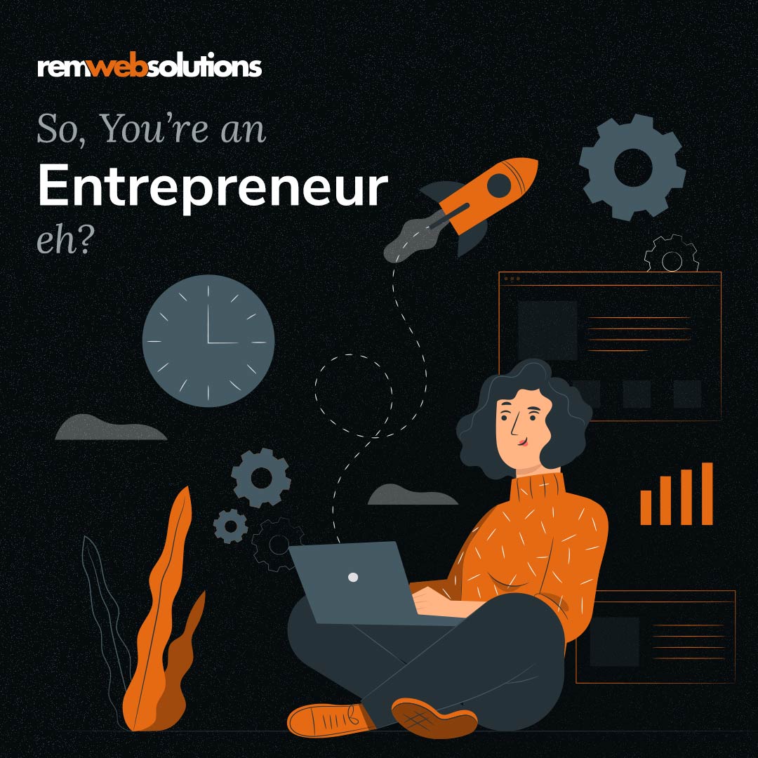 Illustration depicting startup business woman using a laptop