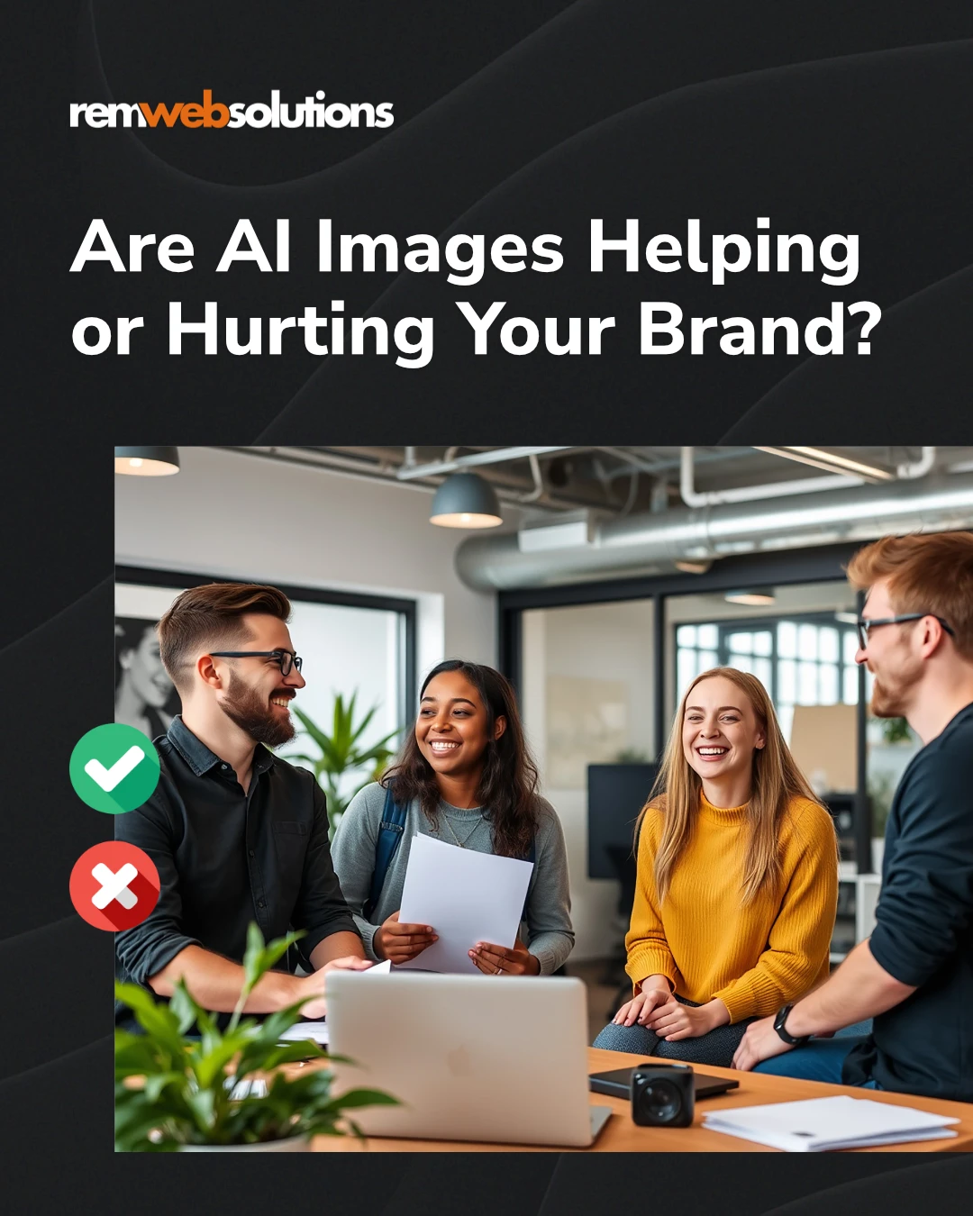 AI image of group of people in office setting