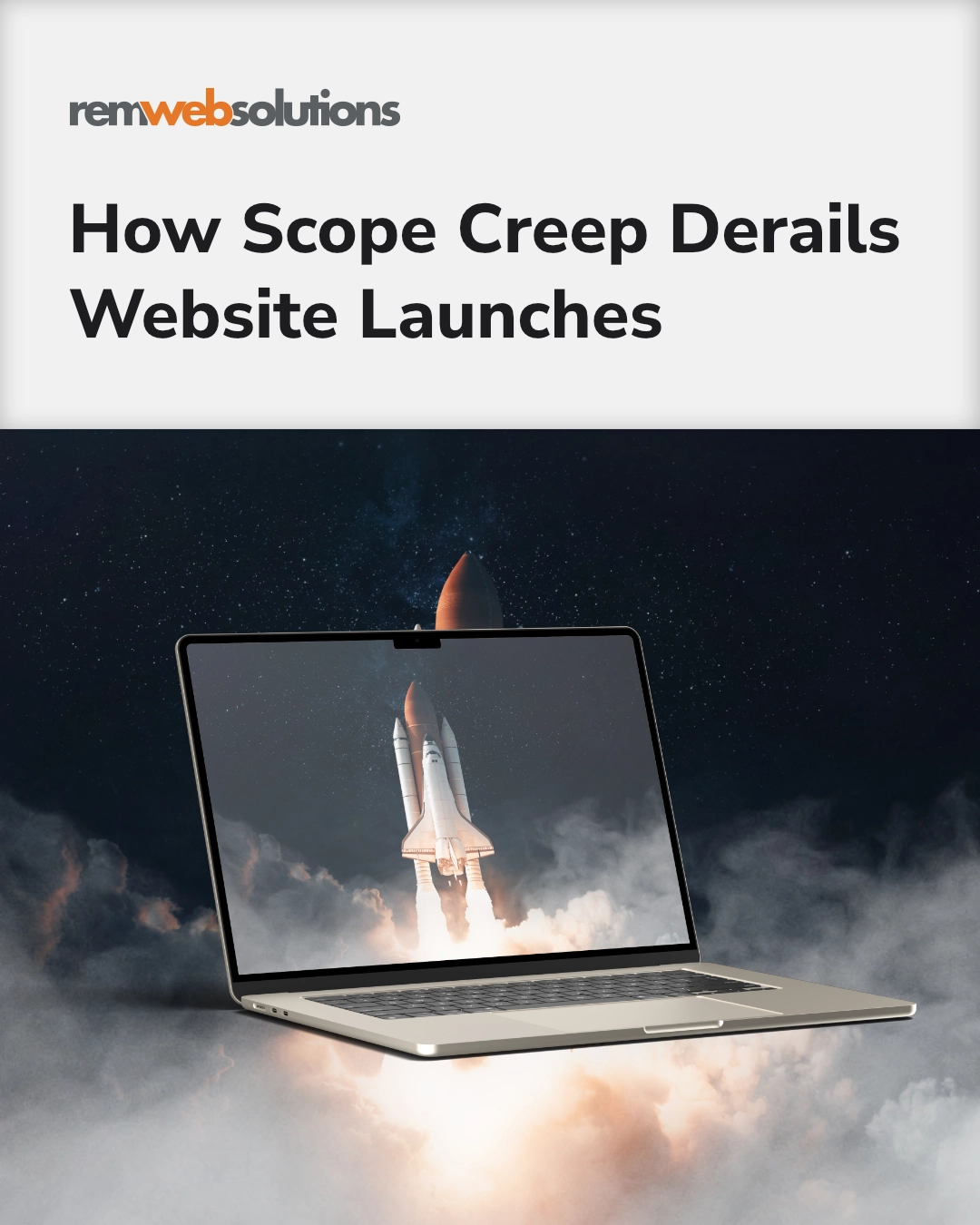 Rocket launching on laptop screen