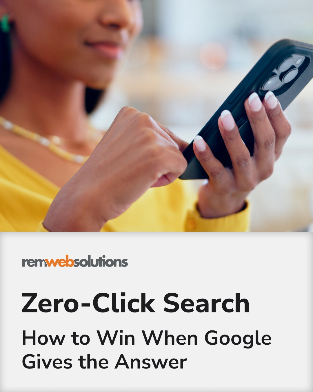 Woman looking at mobile phone