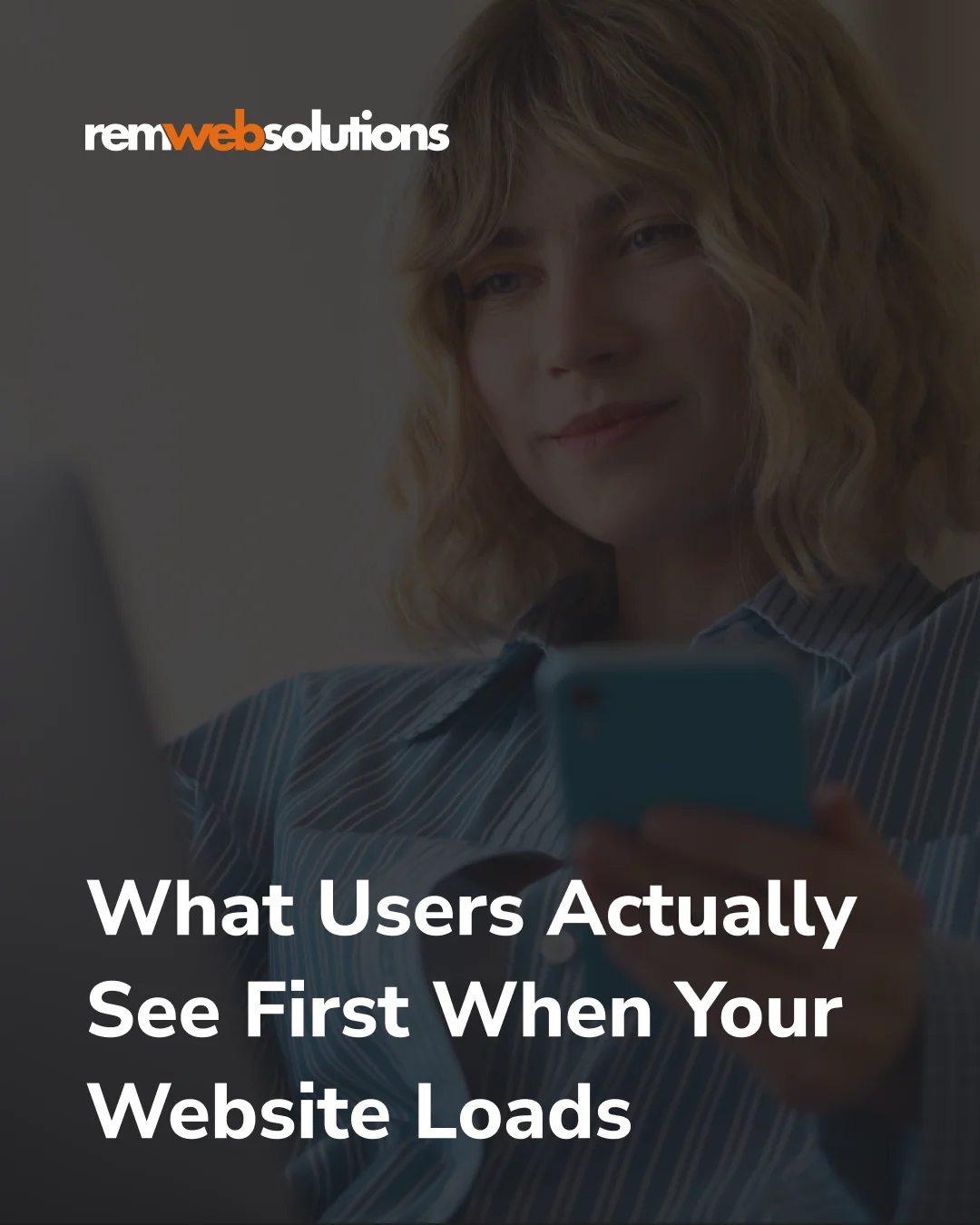 Woman looking at laptop and phone