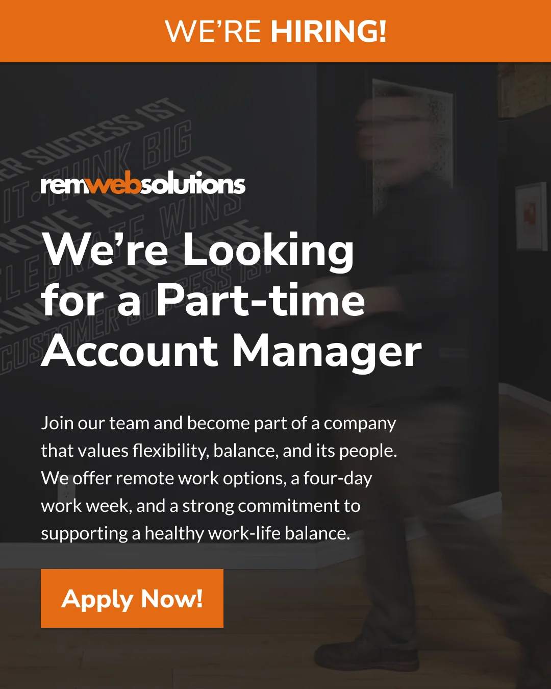 "We're looking for a part-time account manager"